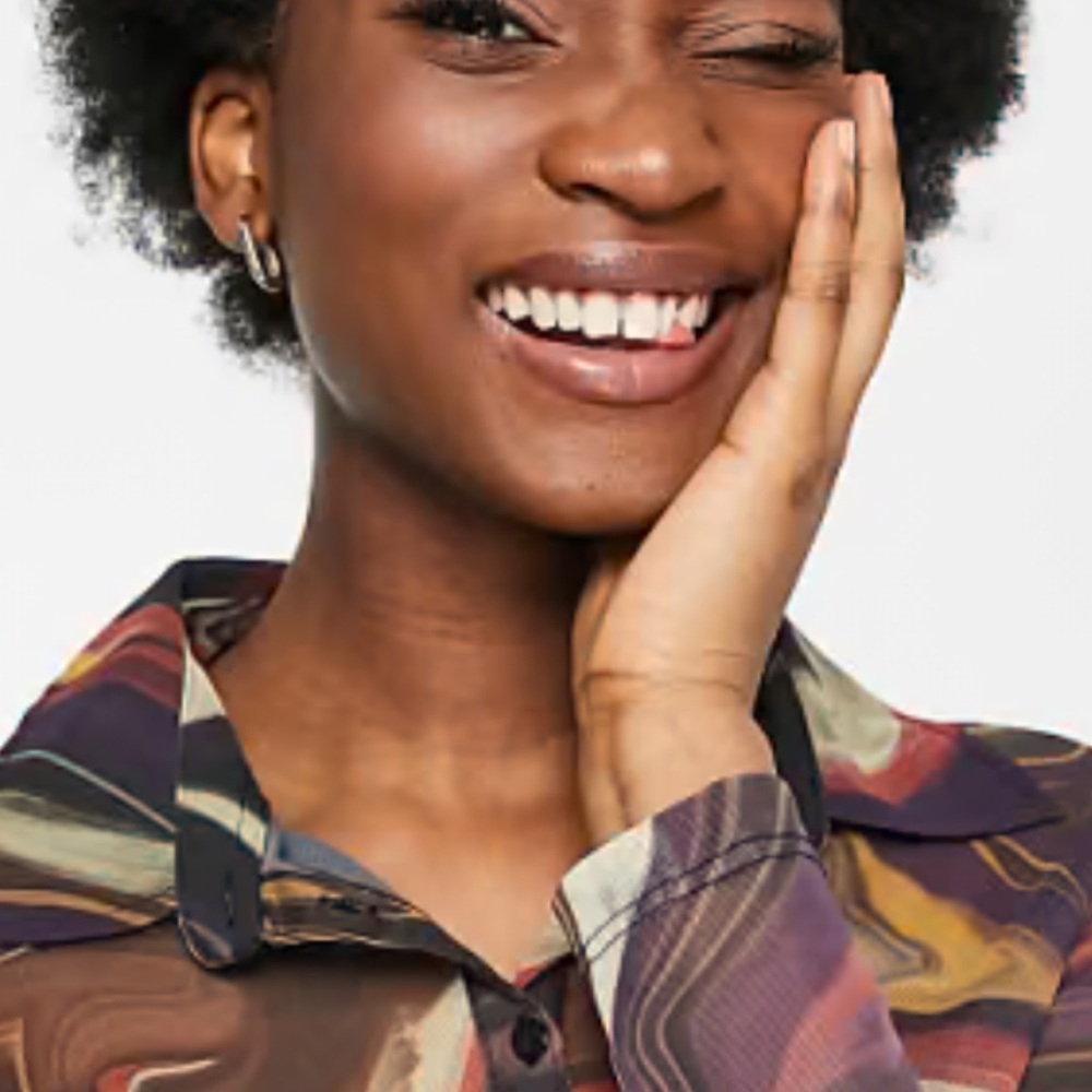Stradivarius Colorful Swirl Pattern Shirt